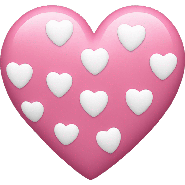 pink heart with white hearts on it  emoji