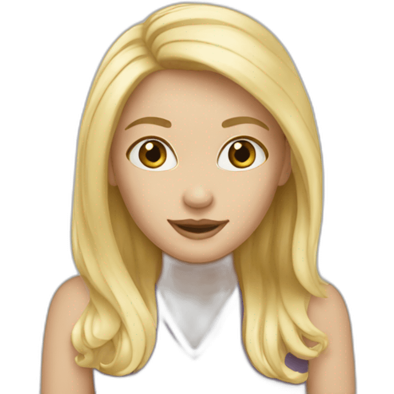 Blond white girl emoji