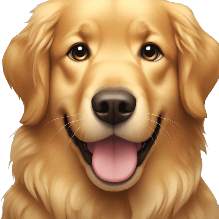 Golden retriever getting belly rubs emoji