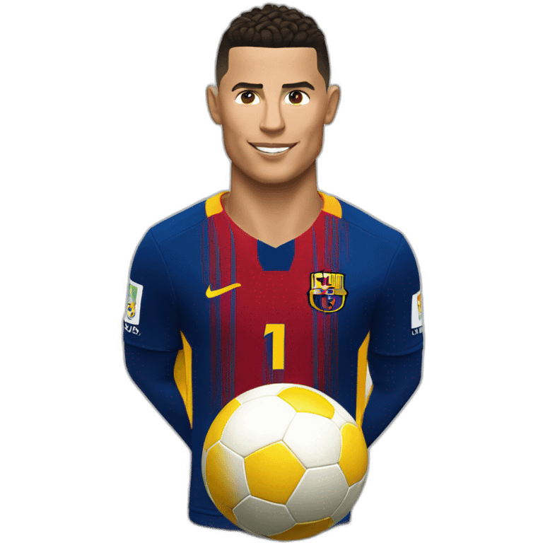 Ronaldo whit ballon d lr emoji