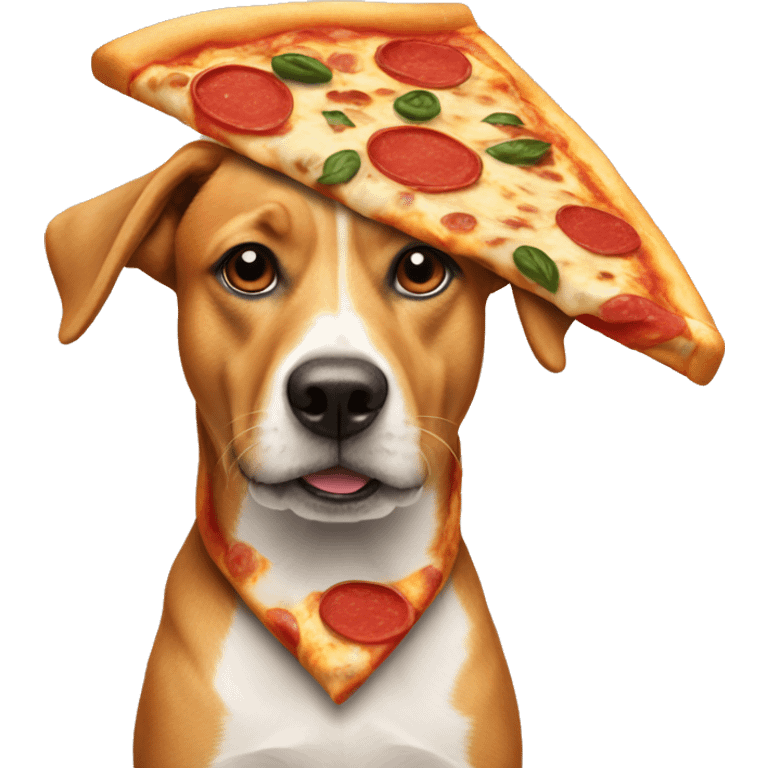 dog wearing a pizza costume  emoji