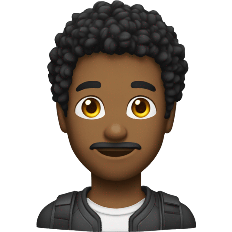 Gamer pelo negro y risos emoji