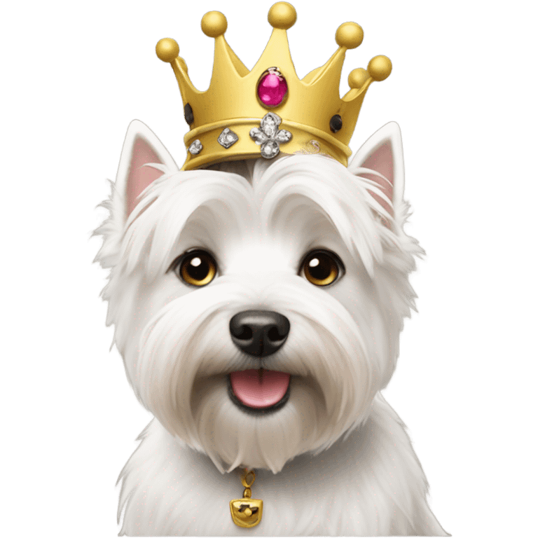 Westie wearing a crown emoji