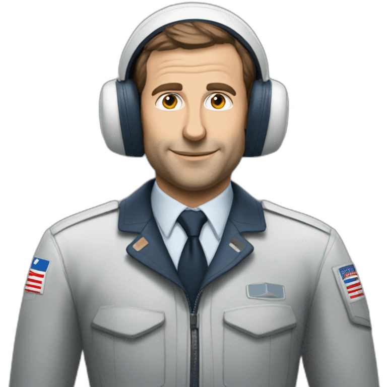 Macron pilote d'avion emoji