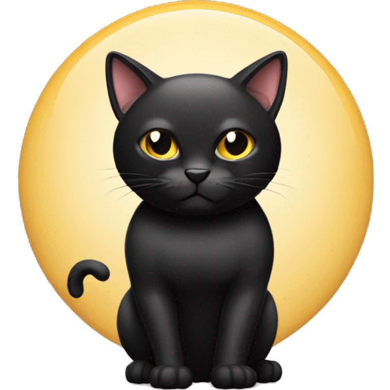 muscly black cat emoji