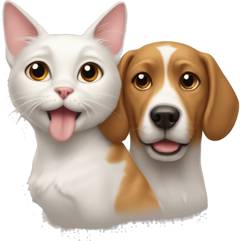 Cat and dog emoji