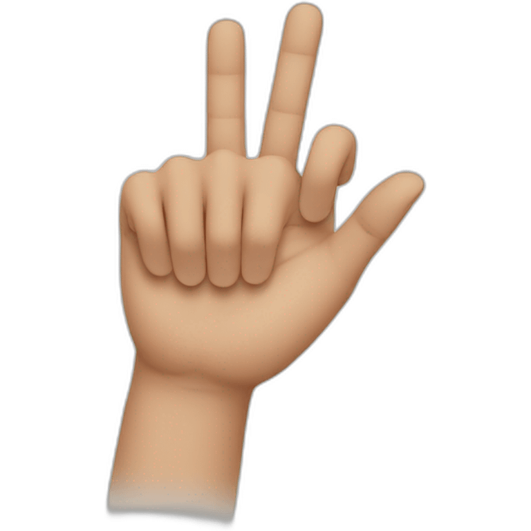 a hand with an extra finger emoji