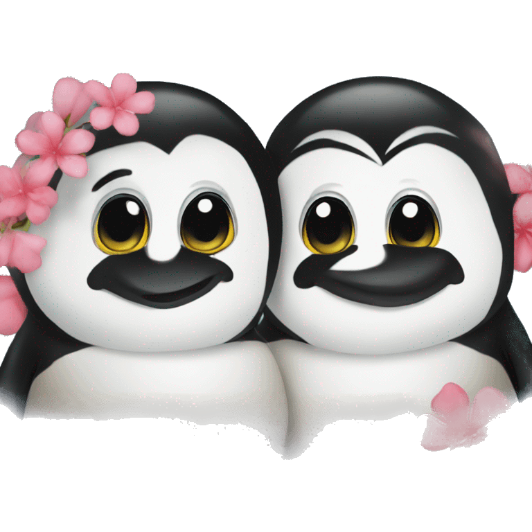 couple in love pinguin emoji