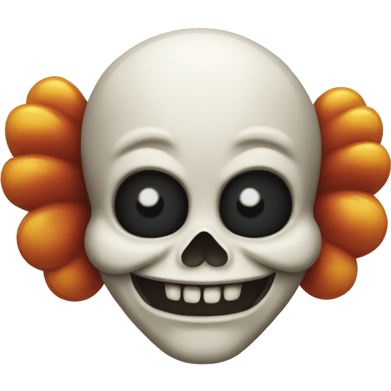 skull emoj with clown ears emoji