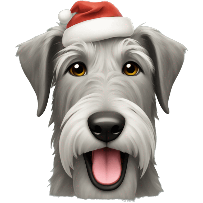  Merry Christmas irish wolfhound dog emoji