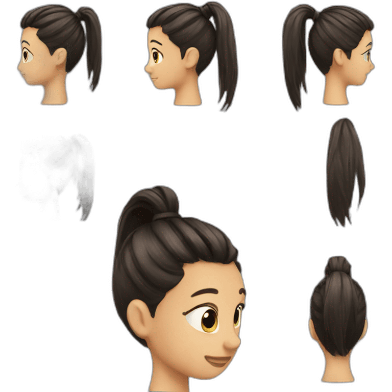 ponytail  emoji