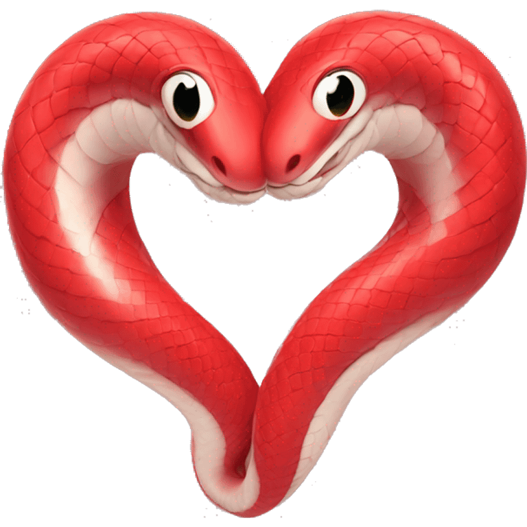 Heart shaped snake  emoji