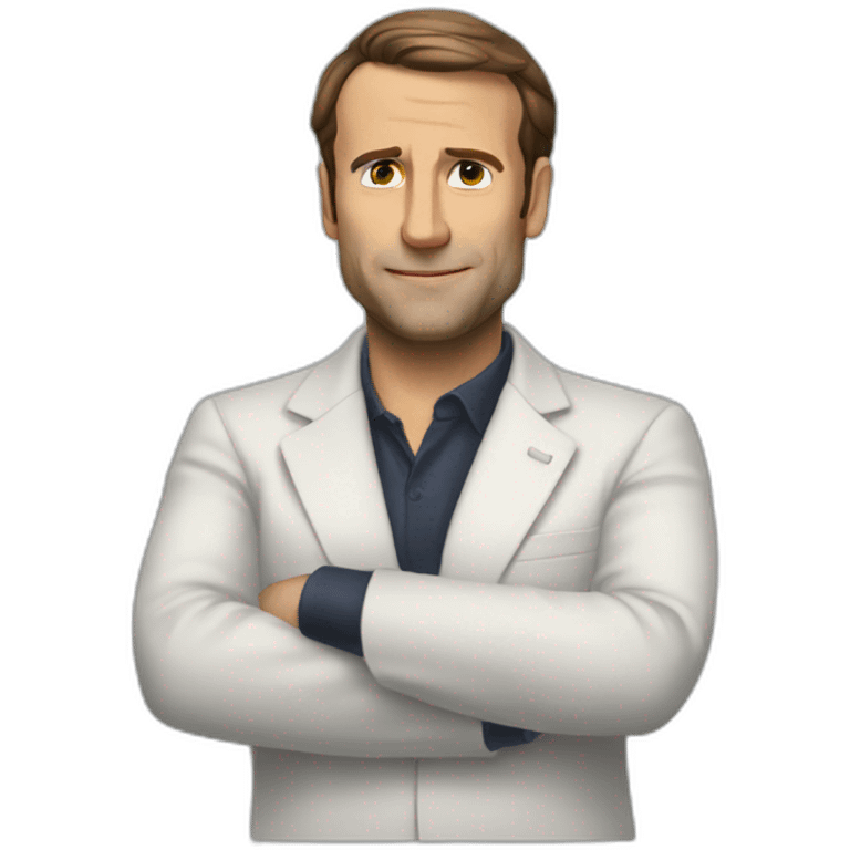 macron tenant la main à brigitte emoji