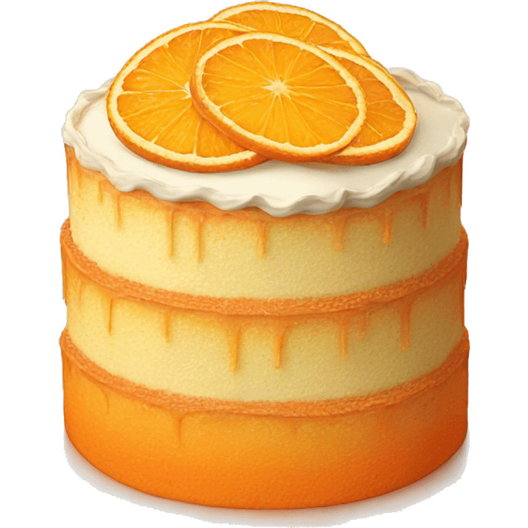 Realistic orange layered cake emoji