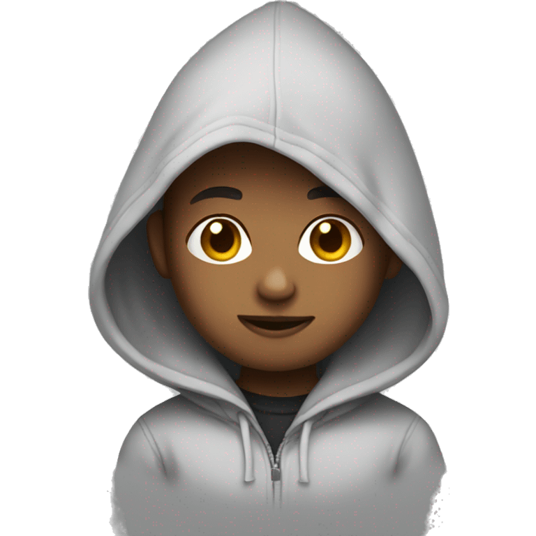 Boy wearing a hoodie emoji