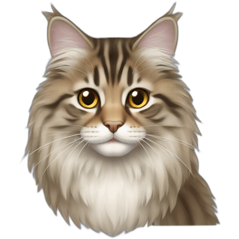 siberian-cat-mixed-with-maine-coon emoji