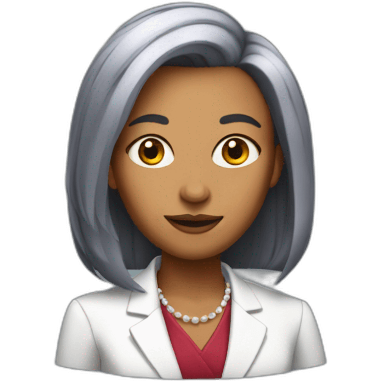 woman politician with straight ruby hair emoji