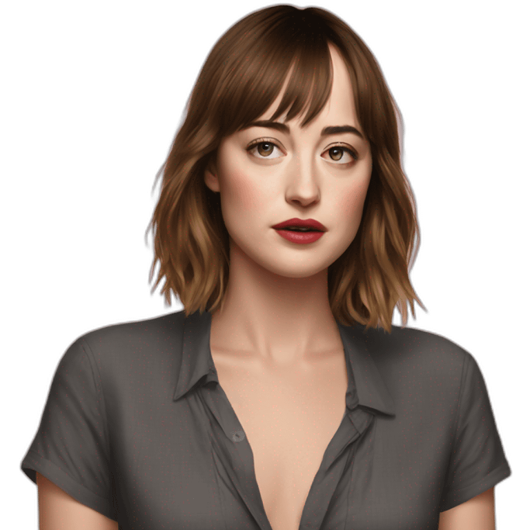 dakota johnson serious emoji