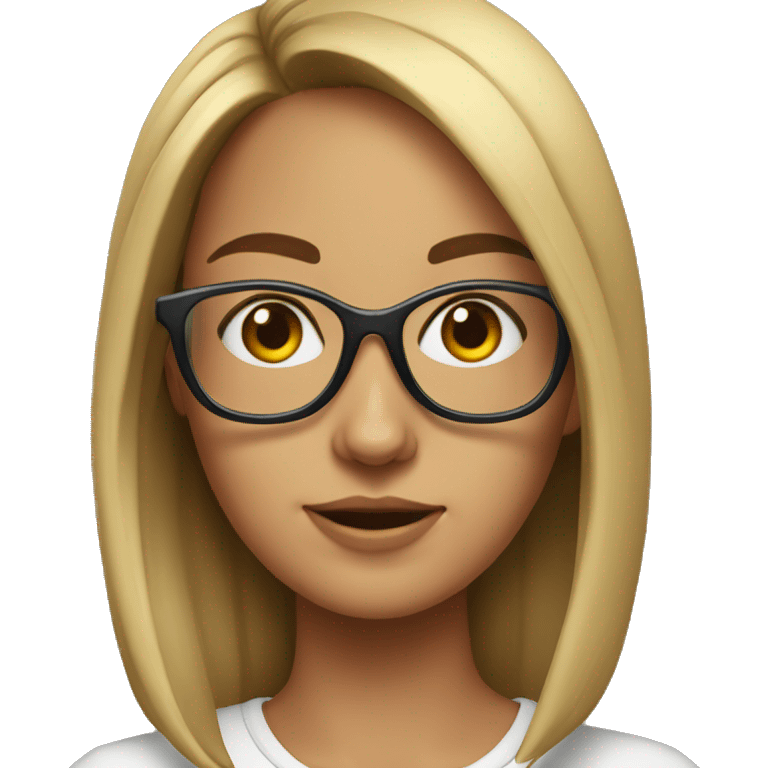 Study girl with glases  emoji