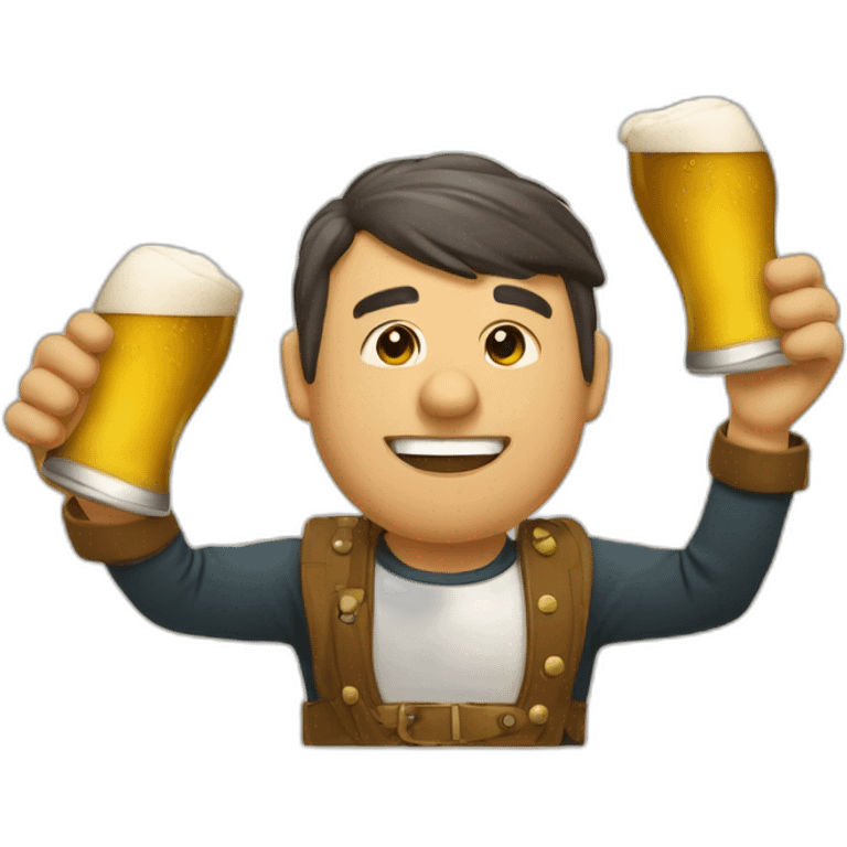 Amis qui boivent de la bière emoji