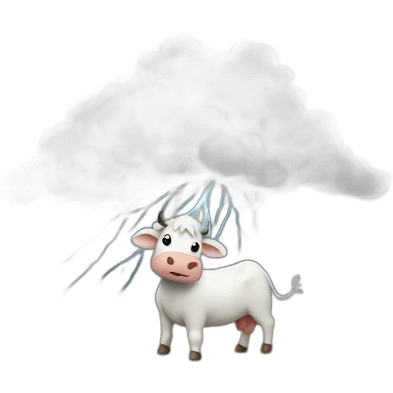 tornade avec vache emoji