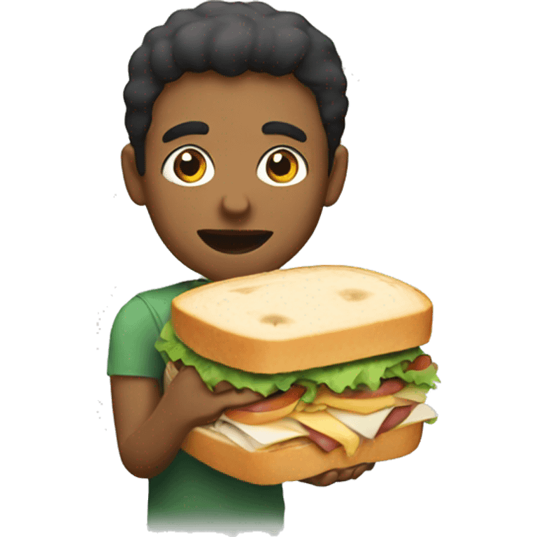 A sandwich eating a sandwich  emoji