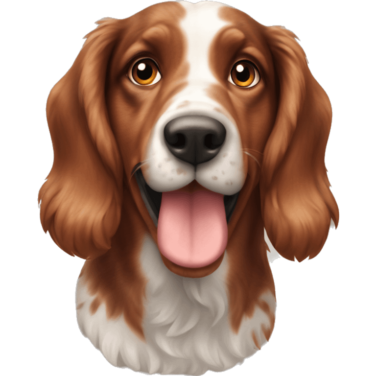 Red and brown Merle hound dog emoji