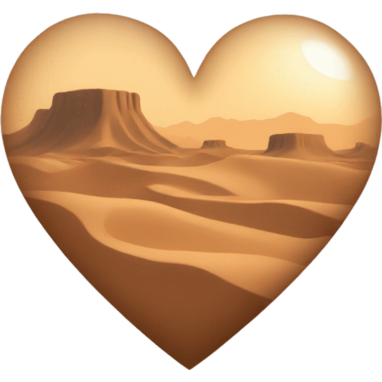 Heart that have a Desert Titanium color  emoji