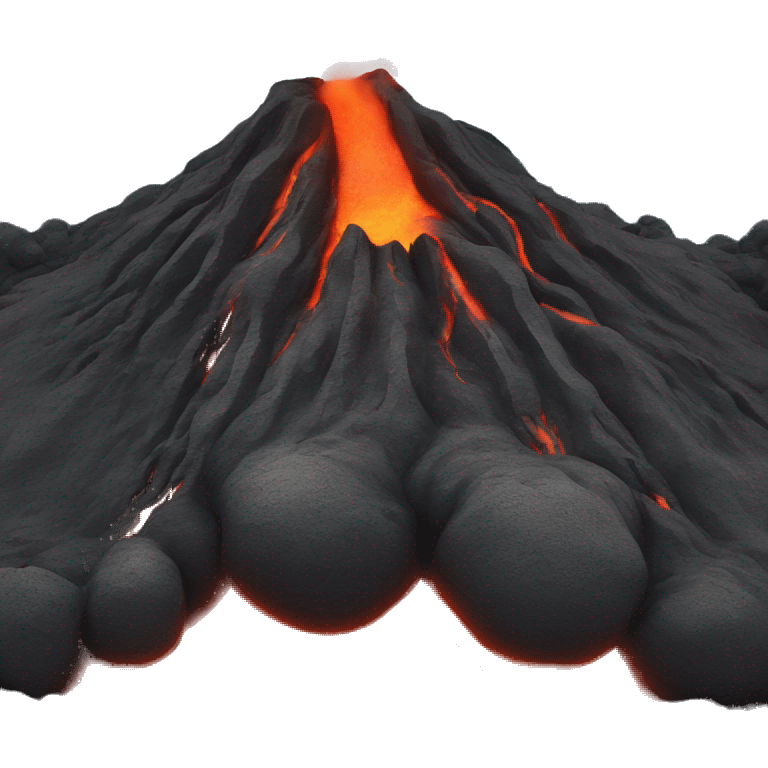 Lava erruption from volcano emoji