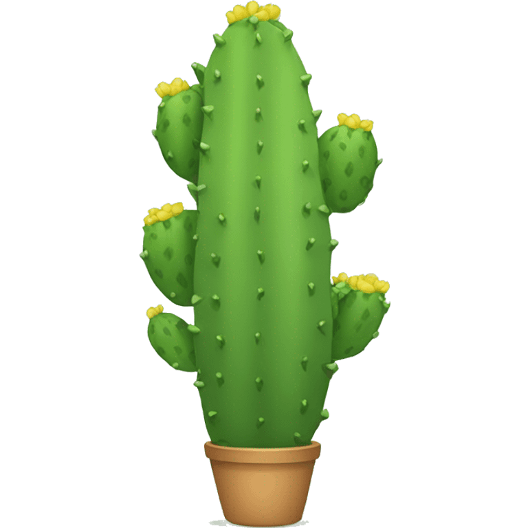 single flat Nopal without pot emoji