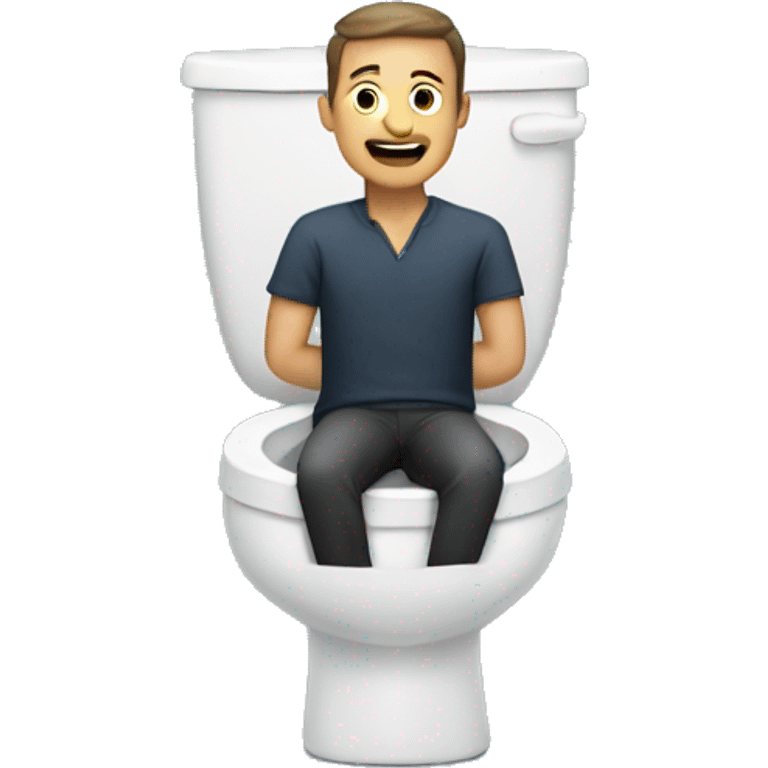 Man on toilet emoji