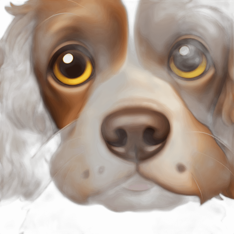 Cachorro Cocker spaniel marrom dormindo olhos fechados emoji