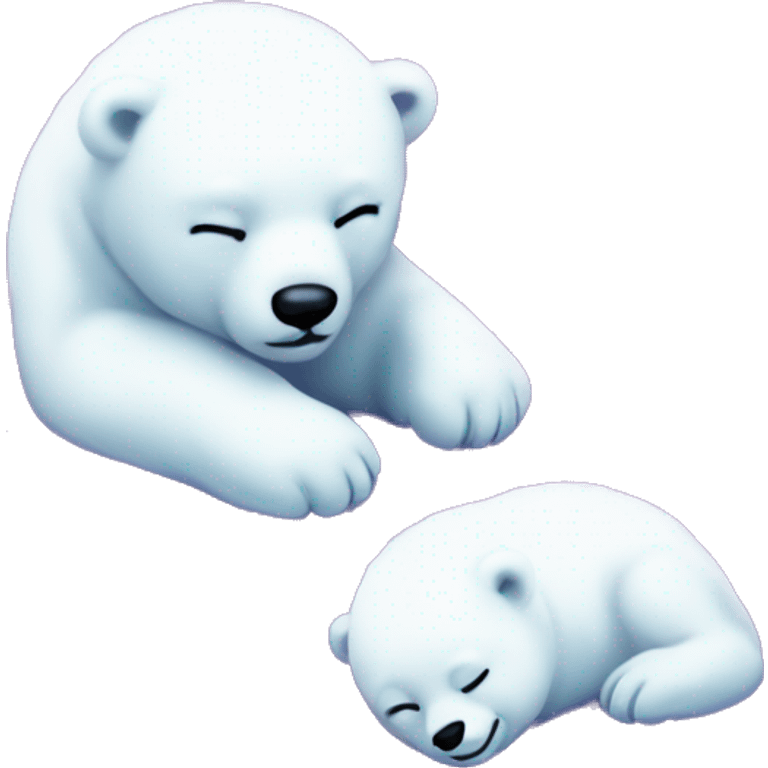 lisa frank neon sleeping polar bear full emoji