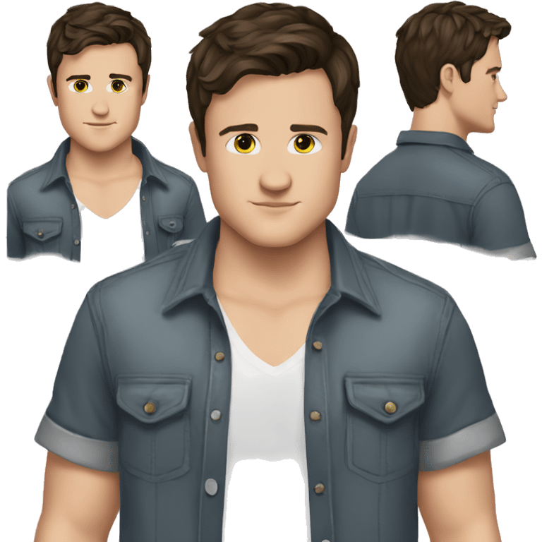 josh hutcherson wearing shirt emoji