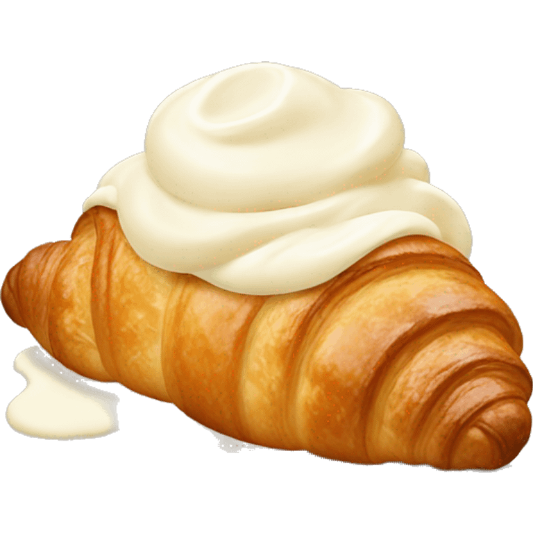 croissant with cream emoji