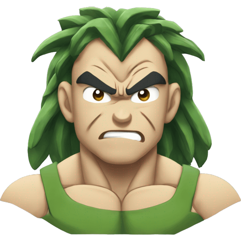 broly emoji, just his face, expressing feelings such as sadness, anger and all the others emoji