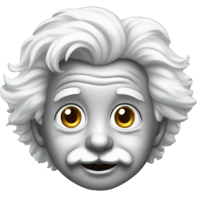 albert einstein happy silver baby face emoji