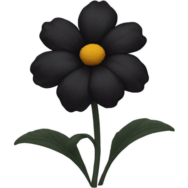 Black flower emoji