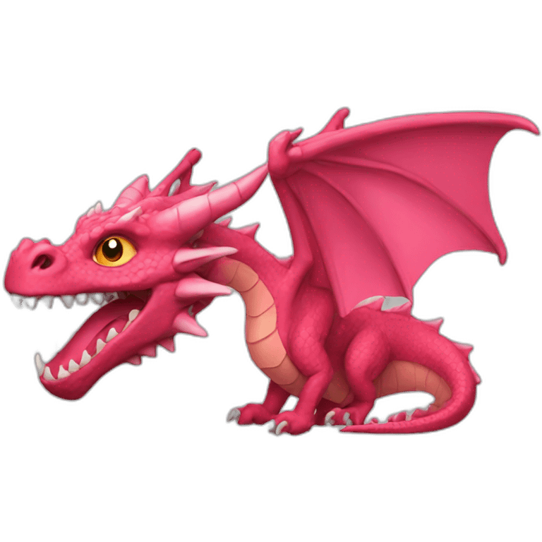 reddish pink dragon emoji