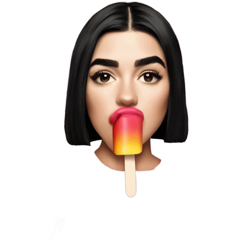 Dua lipa licking a popsicle emoji