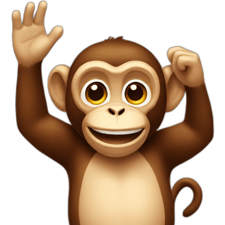 monkey-waving emoji