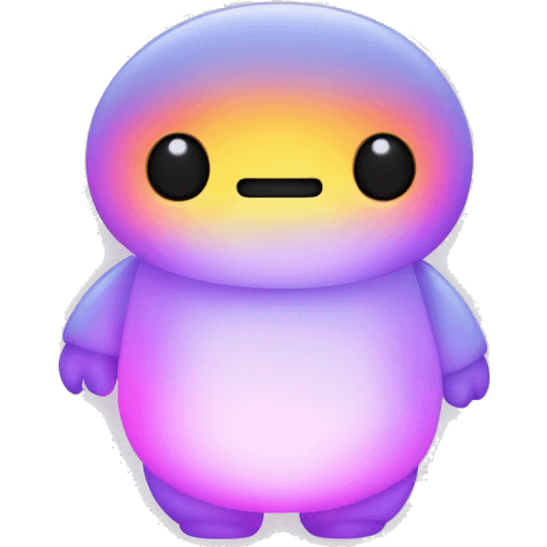 Two Kawaii neon glitter baymax emoji    emoji