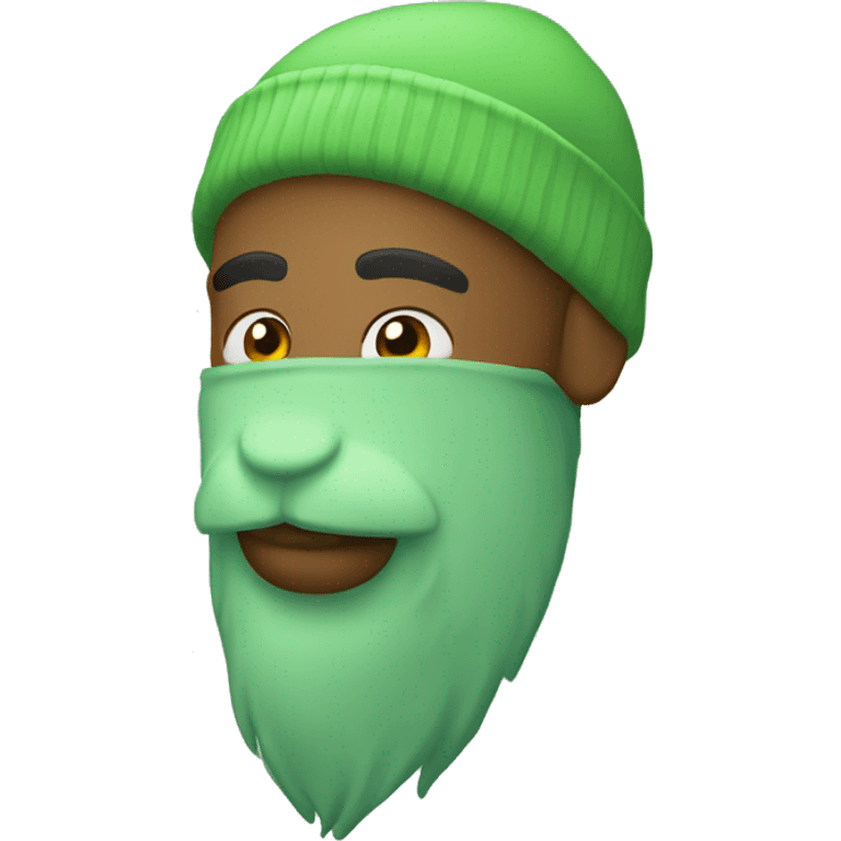 light green beanie without human emoji