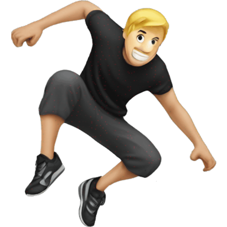 parkour white person emoji