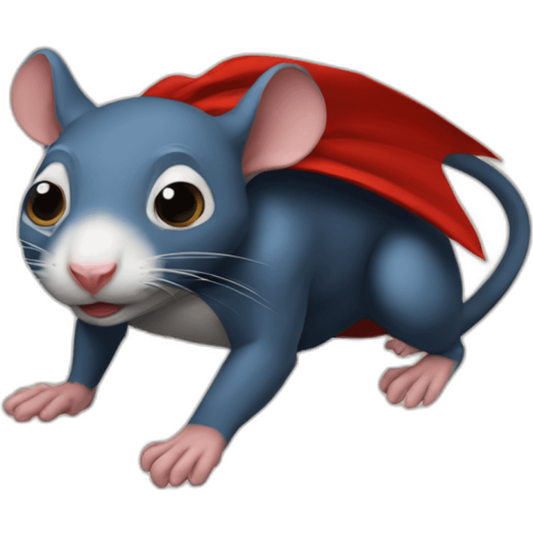 Superman as a rat emoji