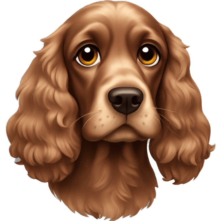 Brown cocker spaniel  emoji