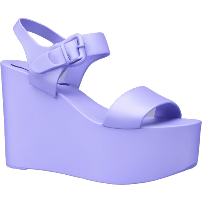 Pastel Periwinkle colored platform sandals emoji