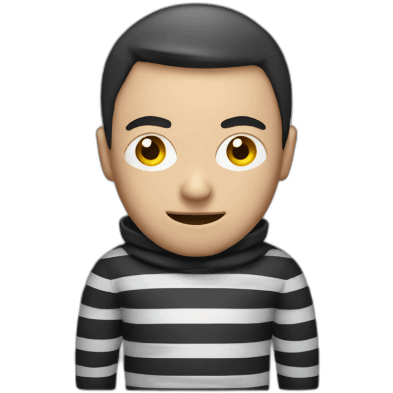 Burglar with striped jumper emoji