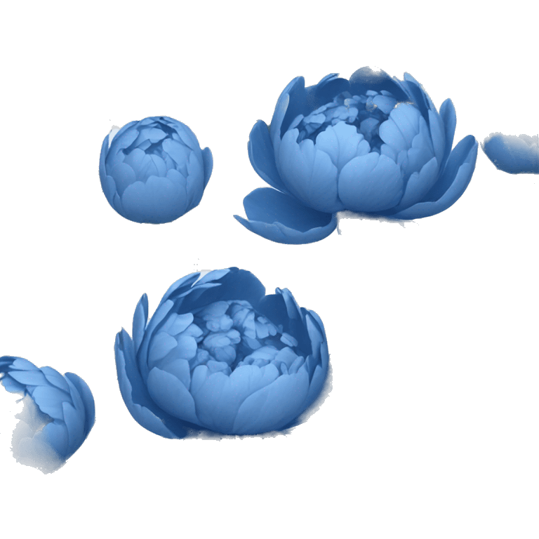 Blue peonies emoji