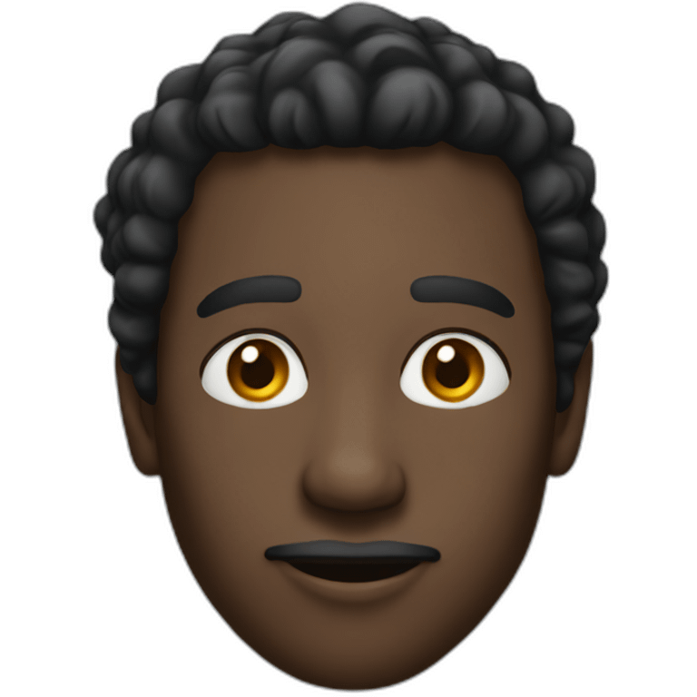 Black man with a long nose emoji